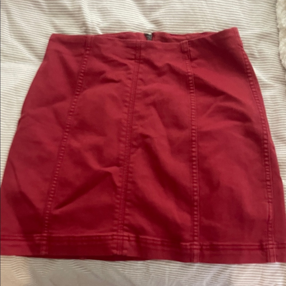 FP Movement by Free People Red Mini A-Line Skirt
